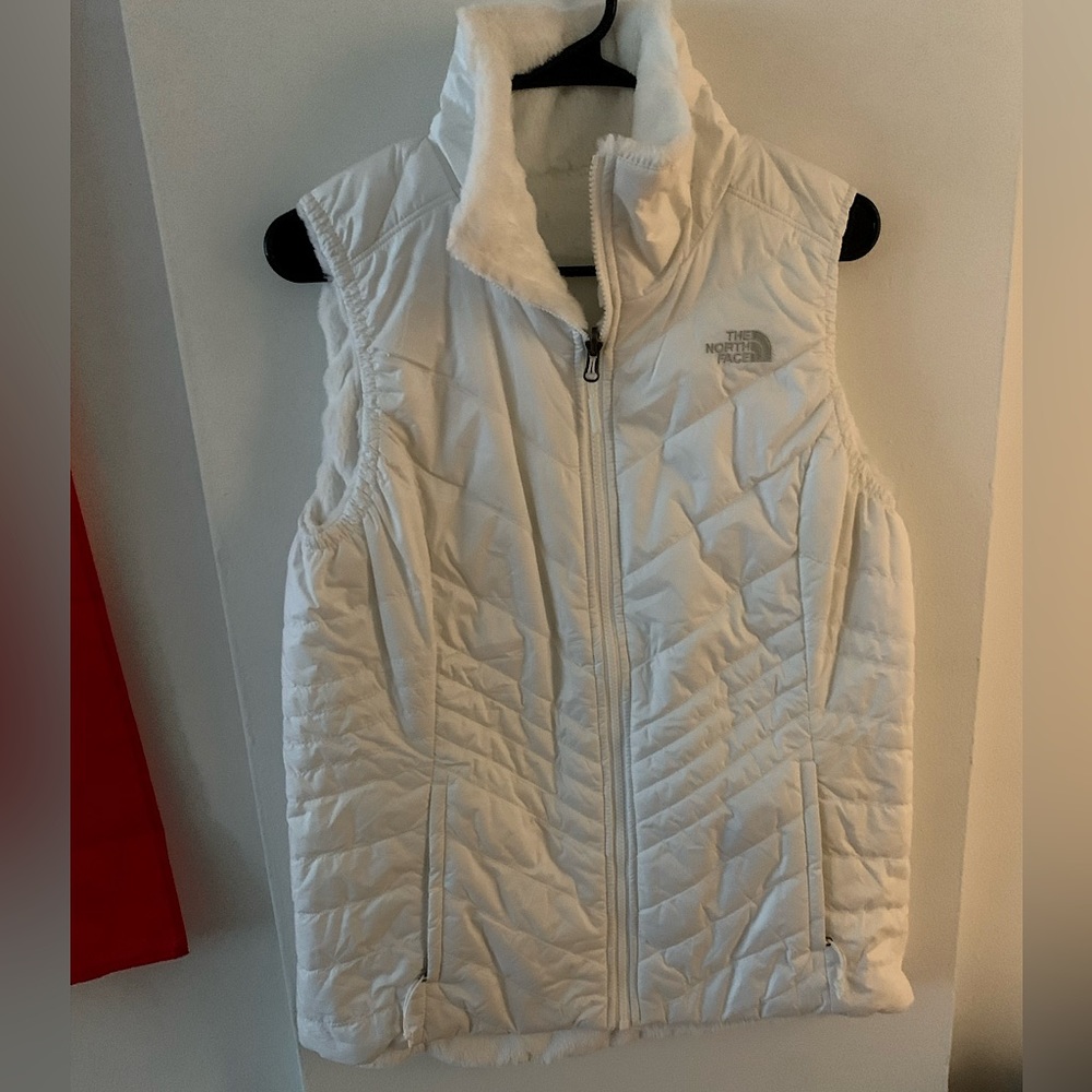White North Face Winter Vest
